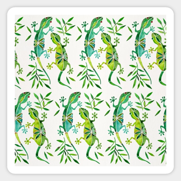 gecko green Sticker by CatCoq
